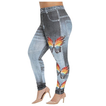 Charger l&#39;image dans la galerie, Women&#39;s Plus Size Casual Imitation Cowboy Leggings - Fashion Damsel
