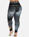 Women's Plus Size Casual Imitation Cowboy Leggings - Fashion Damsel