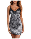 Satin Lace Leopard Baby doll Sleep dress - Fashion Damsel