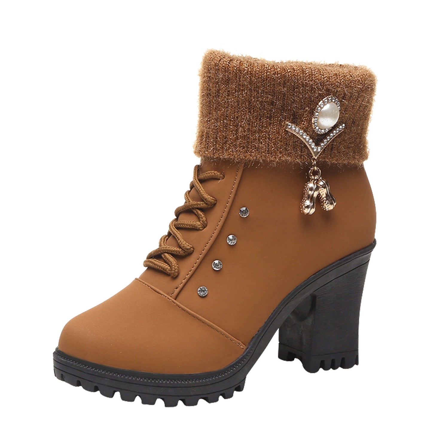 Thick-heeled Casual Water Brick Warm Snow Boots
