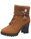 Thick-heeled Casual Water Brick Warm Snow Boots