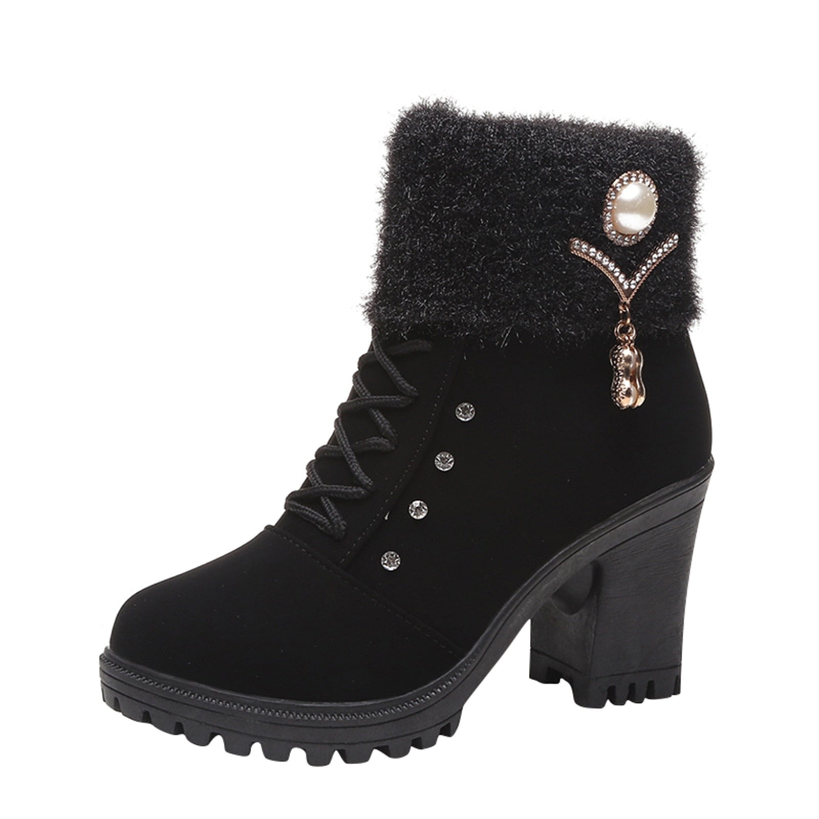 Thick-heeled Casual Water Brick Warm Snow Boots