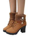 Thick-heeled Casual Water Brick Warm Snow Boots