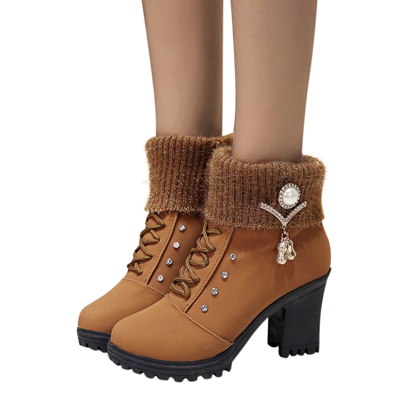 Thick-heeled Casual Water Brick Warm Snow Boots