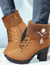 Thick-heeled Casual Water Brick Warm Snow Boots