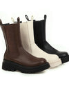 Round Toe Platform Women's  Luxury  High Top Winter Boots - Fashion Damsel