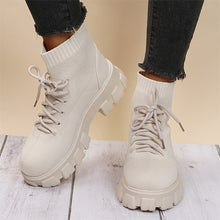 將圖片載入圖庫檢視器 Platform Lace-Up Elastic Breathable Boots
