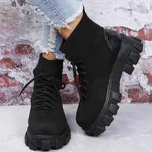 將圖片載入圖庫檢視器 Platform Lace-Up Elastic Breathable Boots
