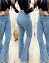 High Waist Slim Flare Pants Size S-3XL