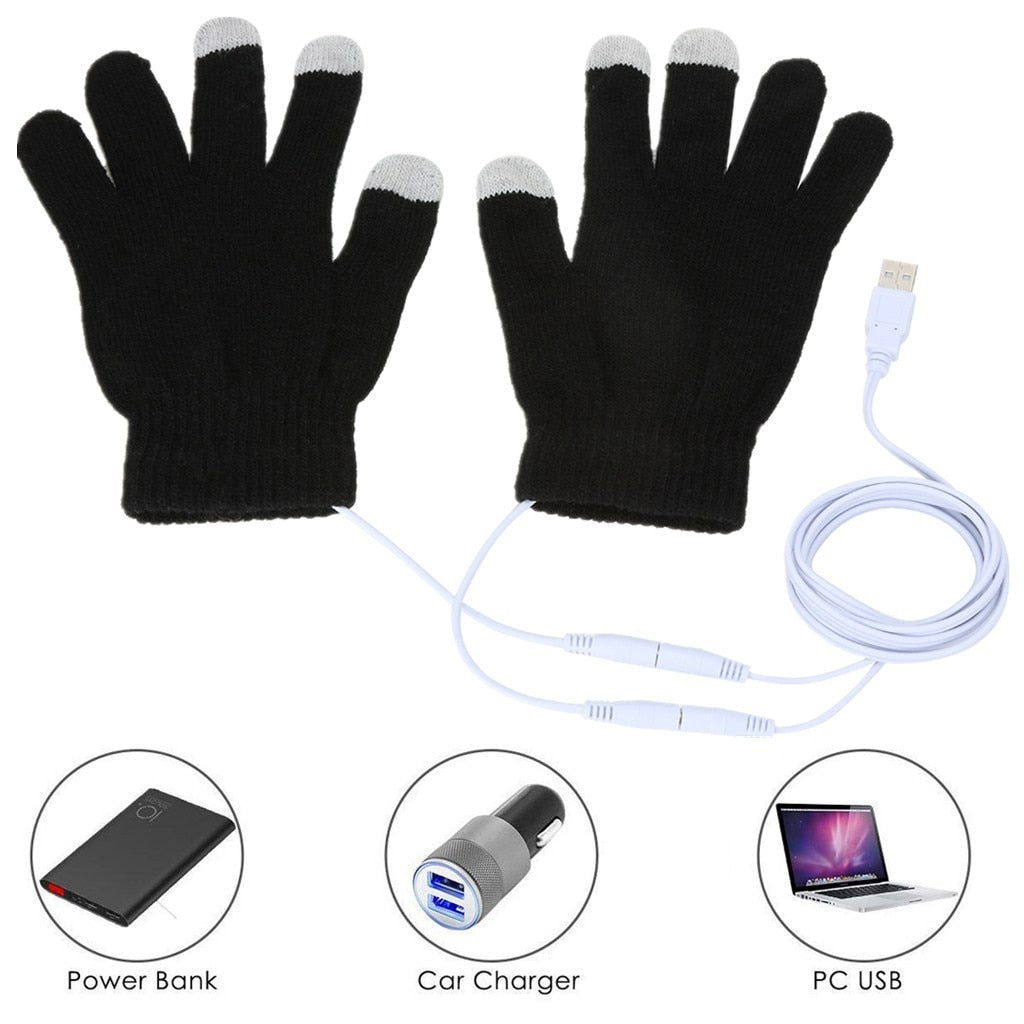 USB Heating Men And Women Gloves