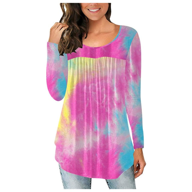 Round Neck Long Sleeve Shirt/Blouse