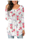 Round Neck Long Sleeve Shirt/Blouse