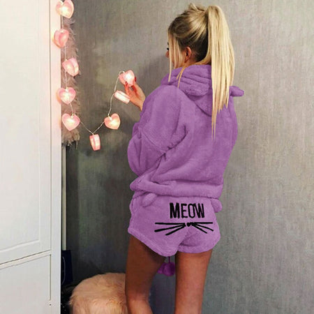 S-5XL Coral Velvet Pajamas Set Two Piece Sleepwear