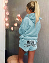 S-5XL Coral Velvet Pajamas Set Two Piece Sleepwear