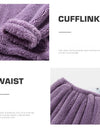 Winter Warm Velvet Purple Pajama Set for Women 100% Flannel
