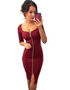 Autumn Knee-Length Women's Fashion Dress