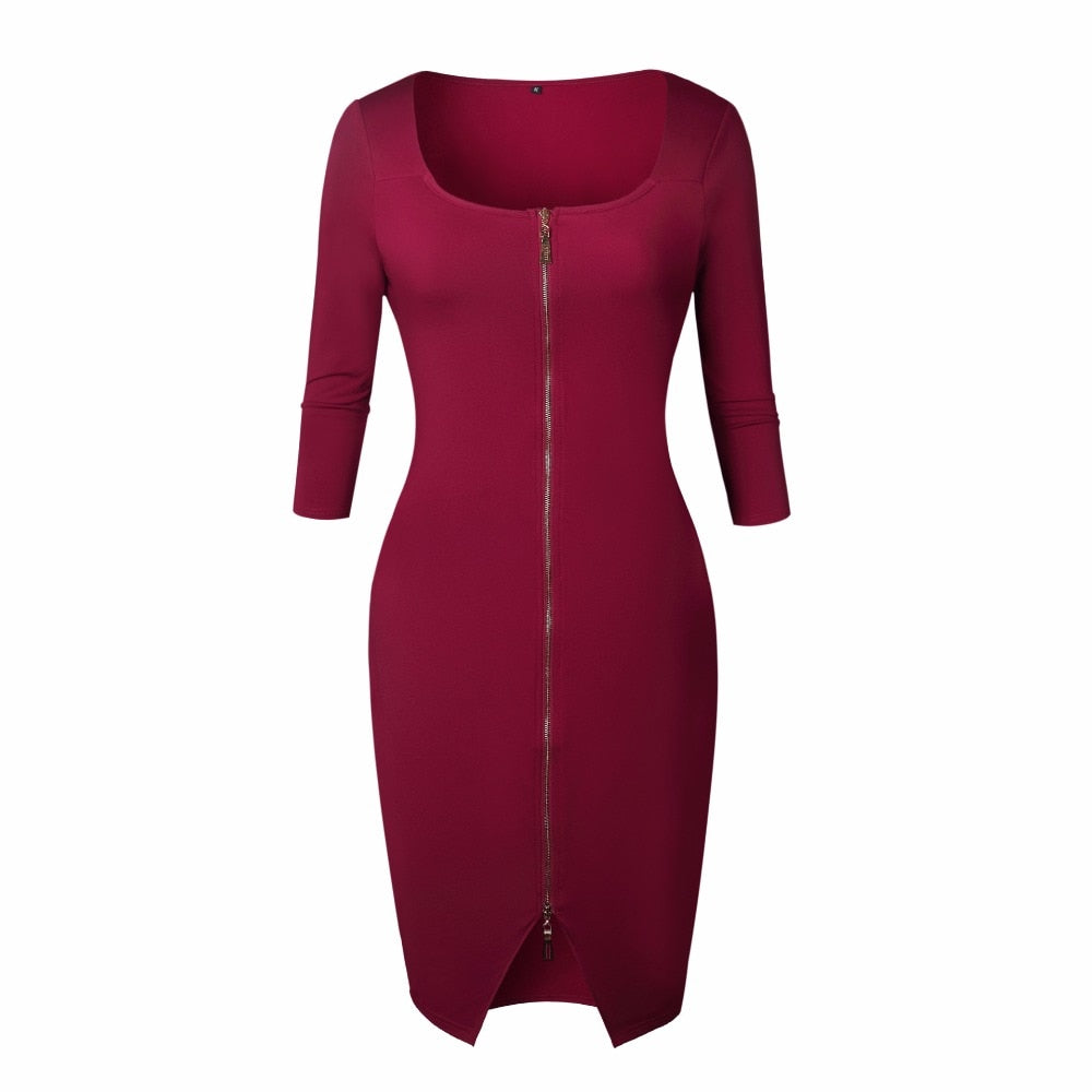 Autumn Knee-Length Women's Fashion Dress