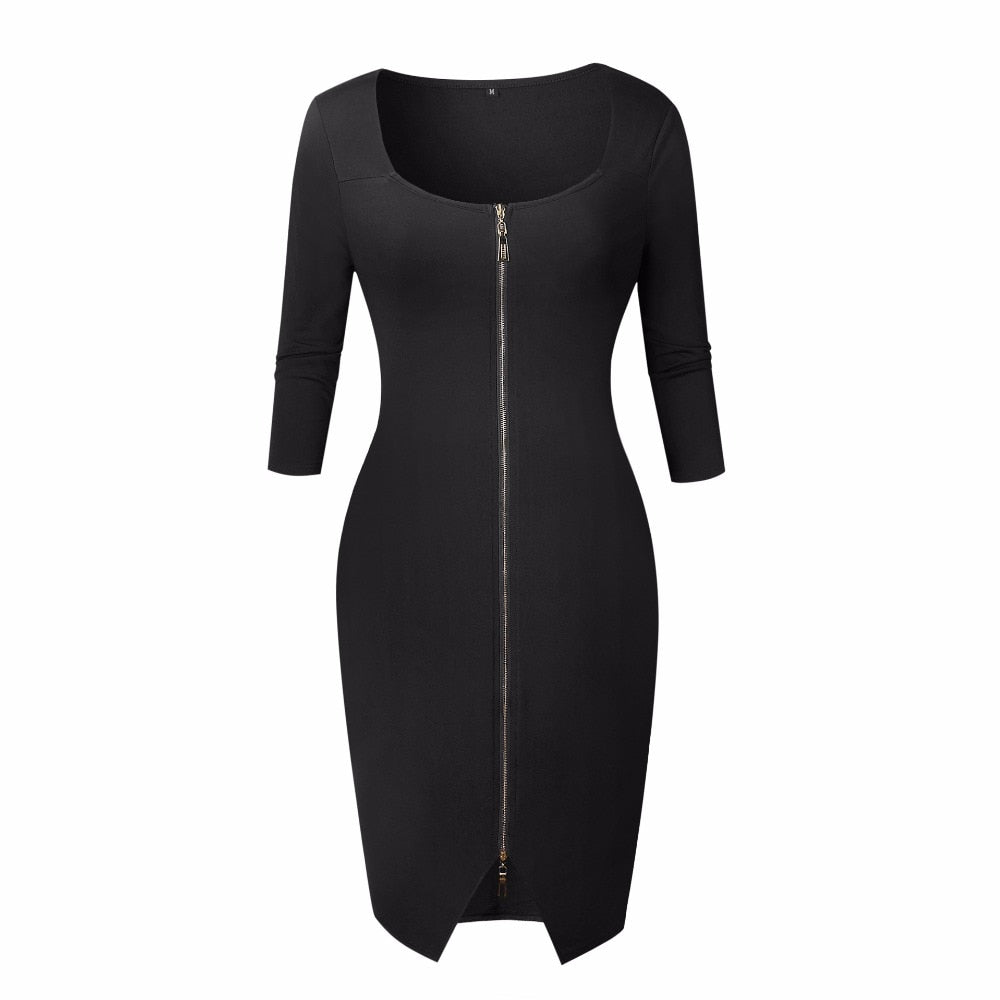 Autumn Knee-Length Women's Fashion Dress