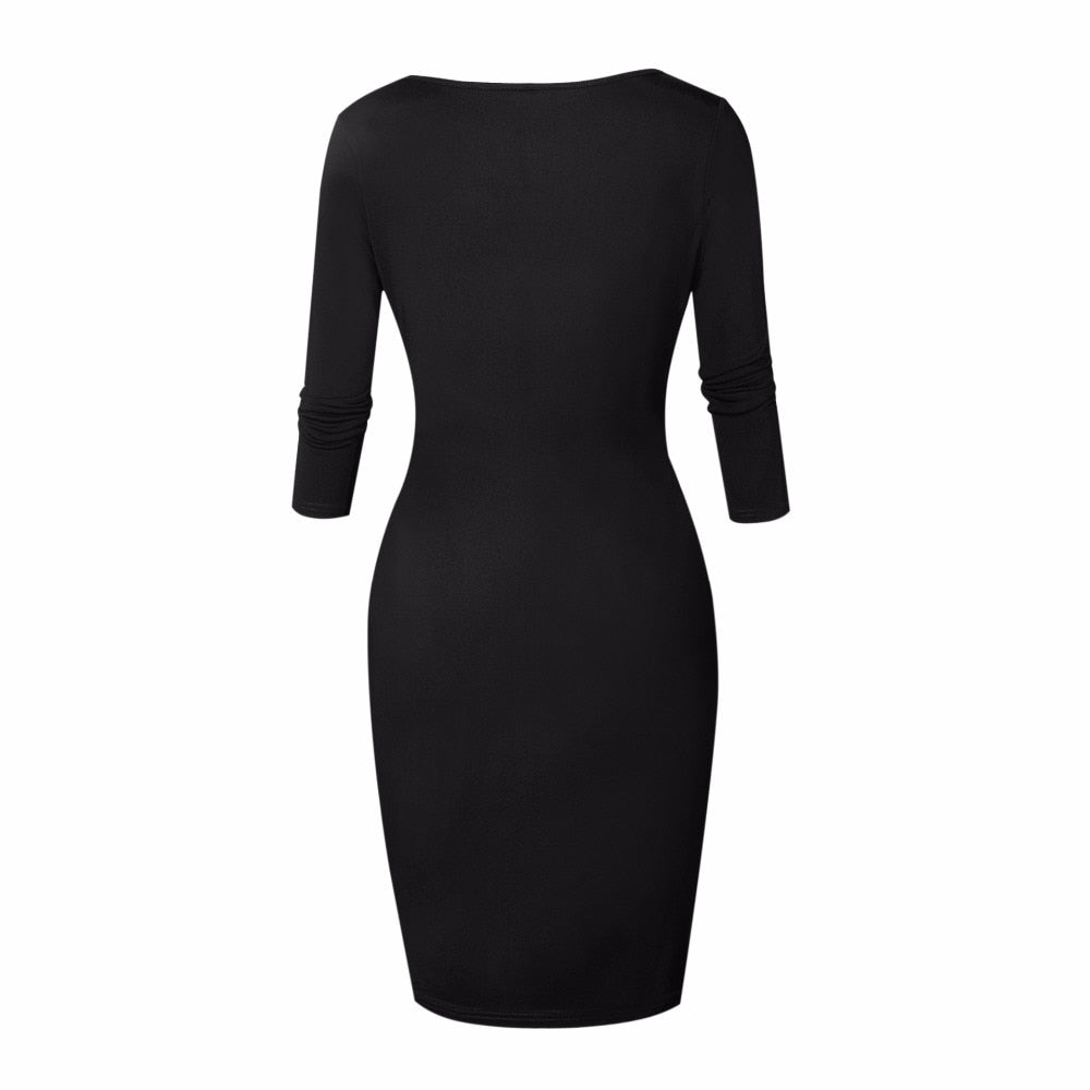 Autumn Knee-Length Women's Fashion Dress