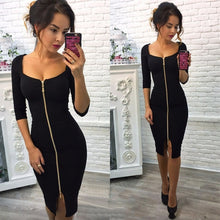 Cargar imagen en el visor de la galería, Autumn Knee-Length Women&#39;s Fashion Dress
