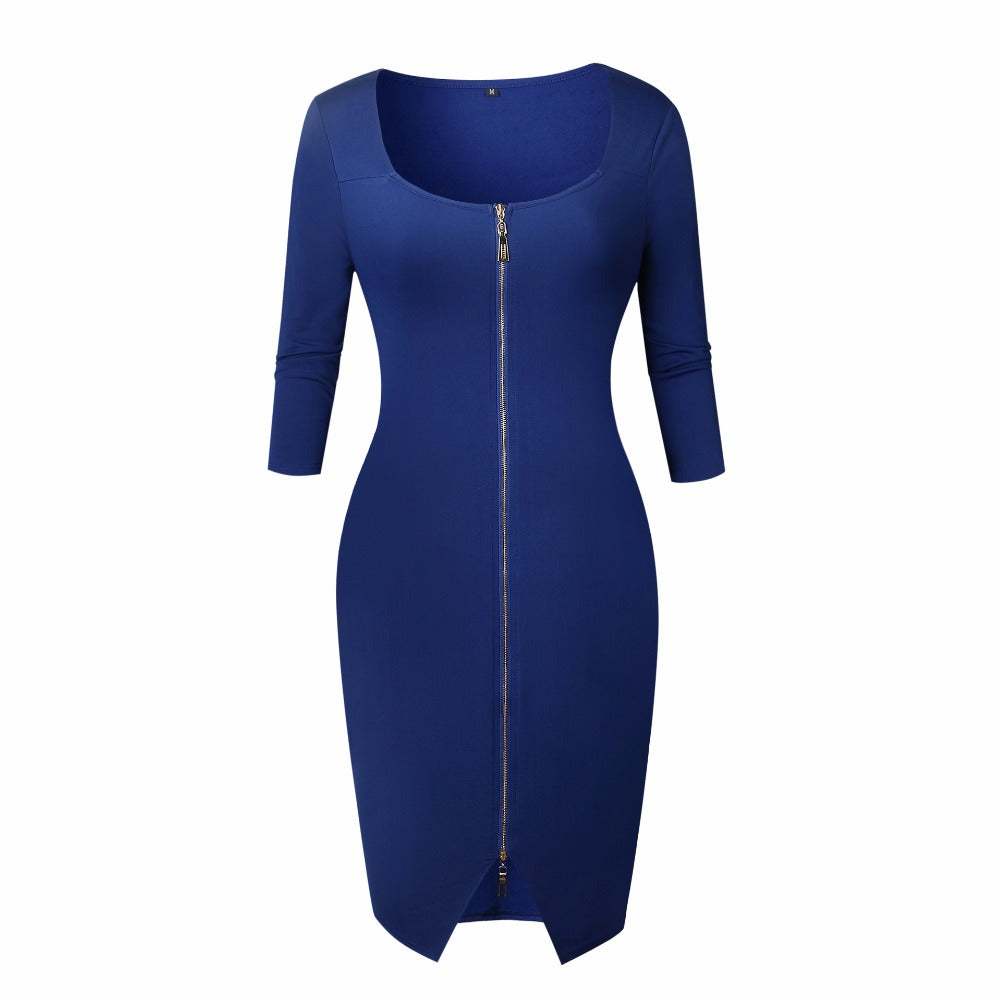 Autumn Knee-Length Women's Fashion Dress