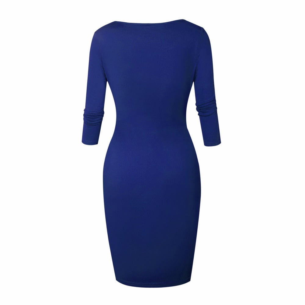 Autumn Knee-Length Women's Fashion Dress