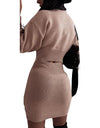 Knitted Sweater Dress Winter Pullover