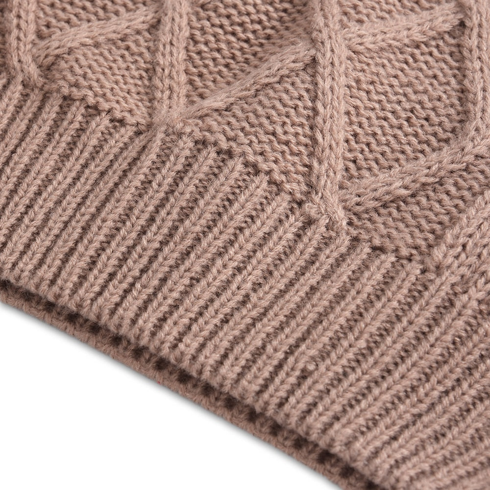 Knitted Sweater Dress Winter Pullover