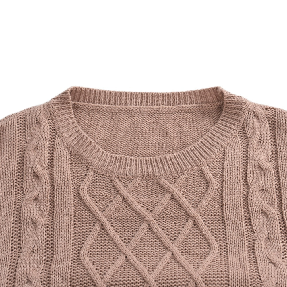 Knitted Sweater Dress Winter Pullover