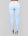 High Waist Denim Jeans With Pockets
