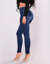 High Waist Denim Jeans With Pockets