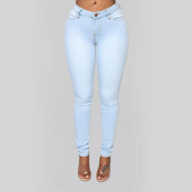 High Waist Denim Jeans With Pockets