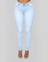 High Waist Denim Jeans With Pockets