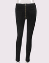 Back Zipper Pencil Stretch Denim Skinny Jeans