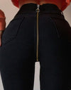 Back Zipper Pencil Stretch Denim Skinny Jeans