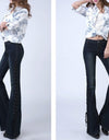 Vintage High Waist Bandage Lace Up Flare Jeans