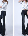 Vintage High Waist Bandage Lace Up Flare Jeans