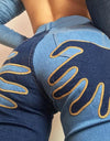 High Waist Vintage Patchwork Slim Jeans