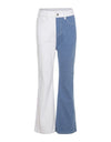 High Waist Vintage Patchwork Slim Jeans
