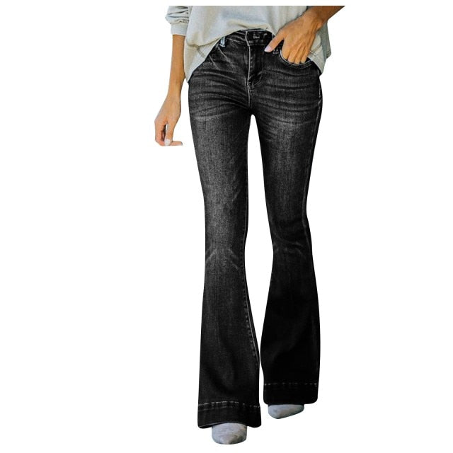 High Street Women's Denim Jeans Pants With Pockets