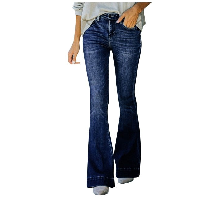 High Street Women's Denim Jeans Pants With Pockets