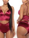 Satin Sexy Lingerie Bra And Panty Set