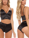 Satin Sexy Lingerie Bra And Panty Set