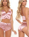 Satin Sexy Lingerie Bra And Panty Set