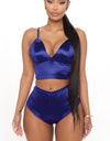Satin Sexy Lingerie Bra And Panty Set