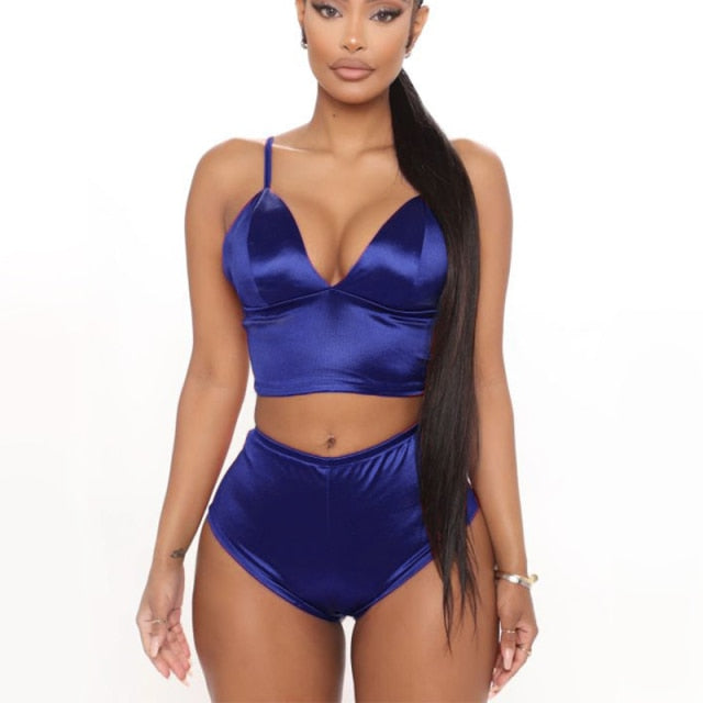 Satin Sexy Lingerie Bra And Panty Set