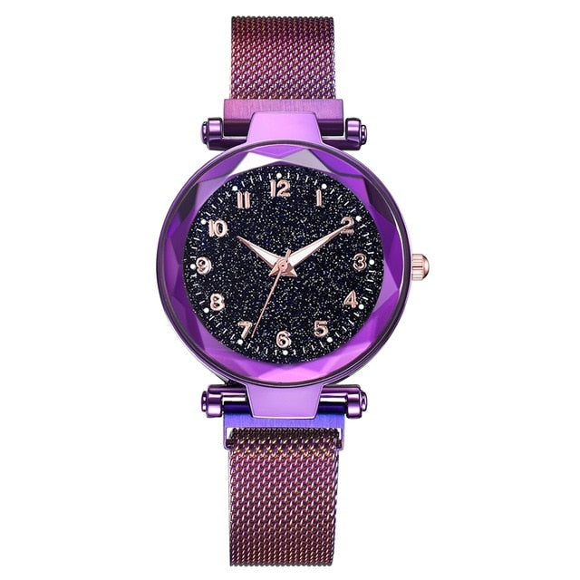 Ladies Magnetic Starry Sky Clock Luxury Wristwatches