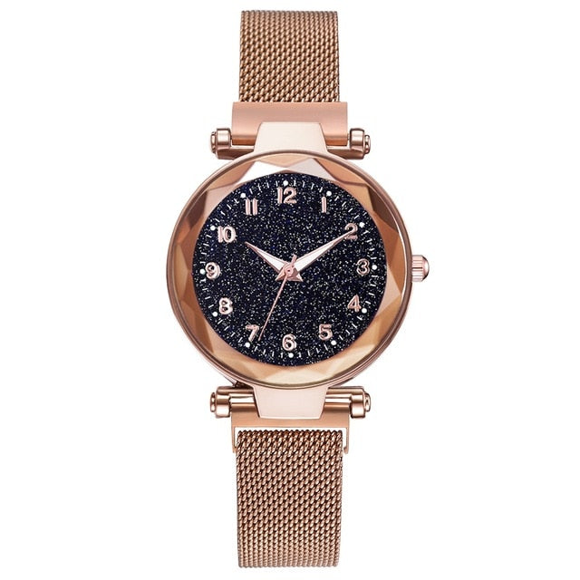 Ladies Magnetic Starry Sky Clock Luxury Wristwatches