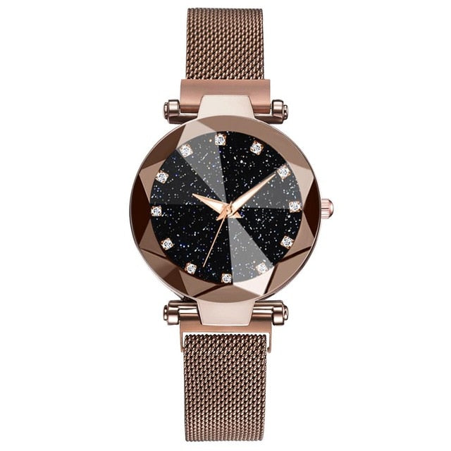 Ladies Magnetic Starry Sky Clock Luxury Wristwatches