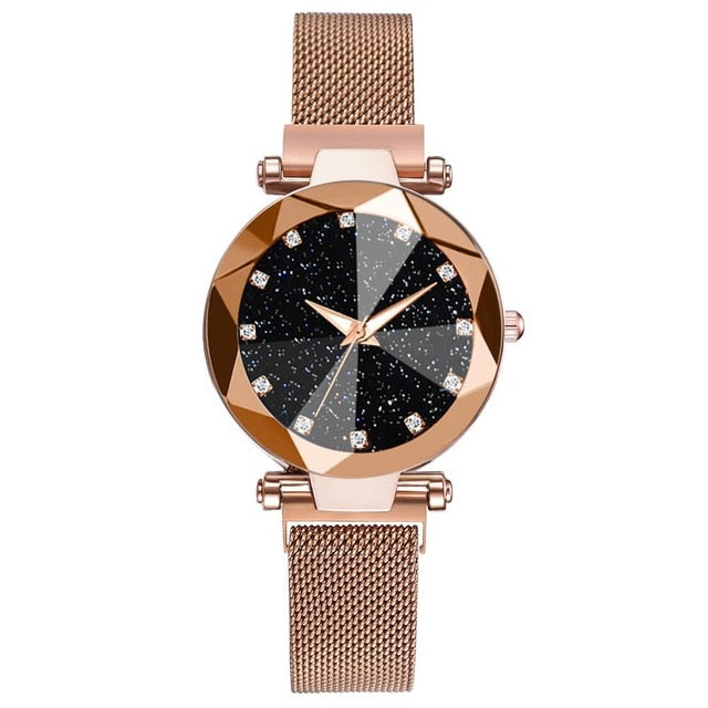 Ladies Magnetic Starry Sky Clock Luxury Wristwatches